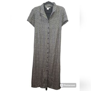 Motherhood Maternity Women's Sz.S Ditsy Floral Print Button Up Dress Y2K 90s